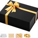 Large Black Gift Box with Lid: 13.5105 Inches - Strong Magnetic Closure for Christmas Wedding Birthday Gifts  Perfect for Couples Friends Family