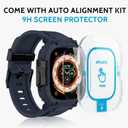 amBand for Apple Watch Ultra 3/2/1 Case, M1 Sport Series Durable Bumper and Screen Protector Fits iWatch Ultra Bands 49mm, Waterproof Gym Workout Accessories for Running Swimming Boating - Navy Blue