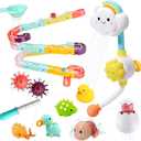 33 PCS Bath Toys for Toddlers and Babies, Bathtub Toy Set with Shower, Rubber Ducks, Floating Toys
