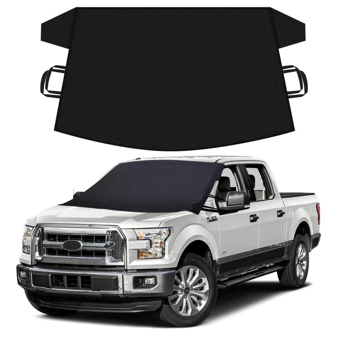 Autovir Truck Windshield Cover for Ice and Snow, SUV Snow Cover, Frost Cover Gives Protection from Snow and Ice, Car Cover for Snow, Winter Car Accessories | XX-Large (75" x 43")