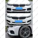Front Lip Compatible with BMW 5 Series G30 G31 M Sport 2017-2020 530i 530e 540i M550i and xDrive Models, Air Dam Lower Chin Bumper Spoiler Splitter, Protection Body Kit (Carbon Fiber Pattern)
