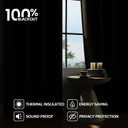 COSVIYA 100% Blackout Cream Linen Curtains & Drapes 63 Inch Length, 52"W x 63"L