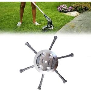 2026 New Steel Wire Grass Trimmer Head: Universal Steel Wire Grass Head Weed Weedeater Eater Blade & Adapter Trimming Replacement Brush 6 Inch Universal Trimmer Replacement Brush Cutter (B,1)