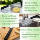 Suuker Crinkle Cut Knife for Veggies,Crinkle Cutter,Potato Cutter for Fries,Potato Slicer for French Fries,Pickle Slicer,Carrot Chopper,Stainless Steel Veggie Chopper for Avocado,Watermelon,Cucumber