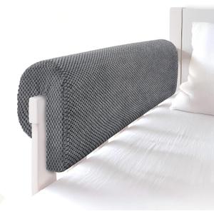 Toddlers' Bed Rail Bumpers Protector, Children's Bed Guardrail Padding, Soft Cushioned Barrier, Increased Height, Easy to Install, Washable Cover, Fits Floor, Bunk & Loft, 3 Ft, Gray