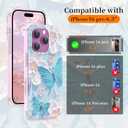 Magnetic for iPhone 16 Pro Case Cute for Women, [Compatible with Magsafe][Drop Protection] Slim Colorful Flowers Oil Painting Printed Girly Floral Phone Case for iPhone 16 Pro