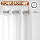 Extra Long Semi Privacy Sheer Curtains 18FT, Non-See-Through Grommet Light Filtering Drapes for 2 Story Tall Windows Living Room, 1 Panel 52x216 White