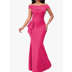 VisiChenup Elegant Formal Dresses for Women Sexy Cocktail Wedding Guest Evening Party Long Maxi Dress L