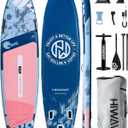 Hiwave Inflatable Stand Up Paddle Board 11’*34”*6” Sup Board,420lbs Capacity Adult&Youth Paddle Board, Pet Friendly for Ocean&Lake, w/Double Action Hand Pump ﻿