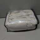 Pinch Pleated Blackout 102 Inch Curtains 70 Inch Wide Linen Dual Layer Soundproof Farmhouse Bedroom Window Curtains for Living Room Cream Natural Hooks Rings Back Tab 100% Black Out Drapes 1 Panel