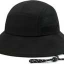 Women's Lightweight Sun Hat Outdoor Bucket Hat Foldable Mesh Wide Brim Travel Hat (Pink)