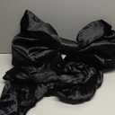 20 x 71 Inches Christmas Extra Large Velvet Bows Christmas Tree Topper Decor Giant Xmas Tree Toppers Bows for Home Wreath Wall Backdrop Birthday Wedding Party Decorations(Black)