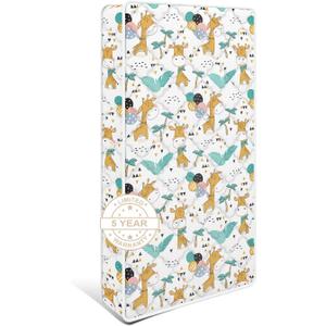 5x52x27.5 Toddler Mattress, Medium Firm with High Density Foam, Edge Reinforced, Odorless and Steady, Certipur-us, Giraffe