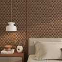 ReWallpaper Brown Rattan Wallpaper Stick and Peel Rustic Basketweave Wallpaper Adhesive Non Textured Boho Woven Pattern Wall Paper Removable Vinyl Contact Paper for Cabinets Shelf Drawer 15.8in10ft