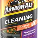 Armor All Car Interior Cleaner Wipes , Car Cleaning Wipes with Orange Cleans Dirt and Dust in Cars, Trucks and Motorcycles, 25 Count