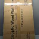 Acoustic Wood Wall Panels, 2-Pack 45.3" x 23.6" Soundproof Wall Panels, Wood Slat Wall Panels for Wall Decor, Natural Oak