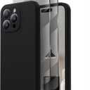 Designed for iPhone 15 Pro Max Case, Compatible with MagSafe, with 2X Privacy Screen Protectors, Full Camera Protection, Silicone Shockproof Protective Slim Phone Case 6.7", Black