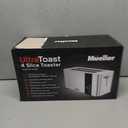 Mueller UltraToast Full Stainless Steel Toaster 4 Slice, Long Extra-Wide Slots for Bagels and Waffles, 6 Browning Levels, LED Display, Cancel/Defrost/Reheat Functions & Removable Tray, Kitchen Gadgets