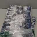 Tritard Upgrade Non Slip Kitchen Rugs Sets of 3 Washable Kitchen Mats for Floor Abstract Kitchen Runner Rug Soft Floor Mat Set Kitchen Carpet Rugs for Hallway, Laundry, Entryway, Office, Blue Grey (20"x32"+20"x48"+20"x59")