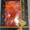 Morcheiong Blank Rubber Bracelets - 100pcs Orange Silicone Wristbands for Men Women and Teens