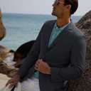 GRACE KARIN Mens Blazer Sport Coats Casual Lightweight 2 Button Sports Coat and Blazers Suit Jacket (X-Large, Dark Blue-b)