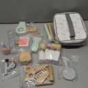 22 PCS Wooden Makeup Toy Set,Toddler Makeup Kit,Cute Fake Makeup Accessories with Storage Bag,Non-Toxic Pretend Roleplay Beauty Salon Toys,Kid Gift for Girls Boys 3 4 5 6