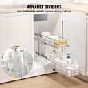 VEVOR Pull Out Cabinet Organizer,8.5" W x 21" D x15.2 HHeavy Duty Slide Out Pantry Shelves, Chrome-Plated Steel Roll Out Drawers for Home, 10" Wx22 Dx19 H Inside Kitchen Cabinet, Bathroom, Under Sink