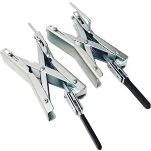 MaxxHaul 70074 Tandem Wheel Chock Lock  Universal Fit, Scissor-Action Design, Extends 1.5"6", Anti-Theft Padlock Compatible, Zinc Coated Steel for Trailers, RVs, & Campers