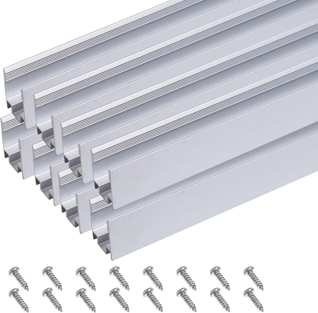Shine Decor 3.3FT/1M Aluminum Track Channel Mounting Bracket, for 8x16mm and 7x14.5mm LED Mini Neon Rope Lights, Pack of 8