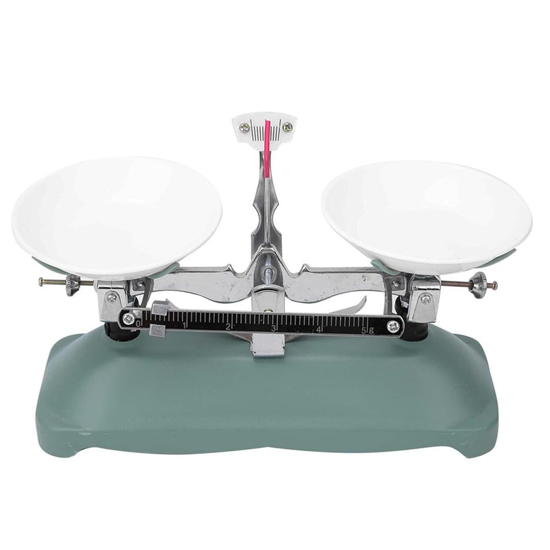 Asixxsix 100g or 500g Double Pan Mechanical Balance Scale with Various Weights, Tray and Tweezers, High Calibration Accuracy for Lab Physics Experiment