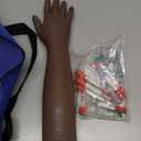 Alcedo Phlebotomy Practice Kit, Complete Venipuncture and Injection IV Practice Essentials, Realistic Training Arm with Stand & Carry Bag, Light Skin, Educational Use for Medical Students and Nurses