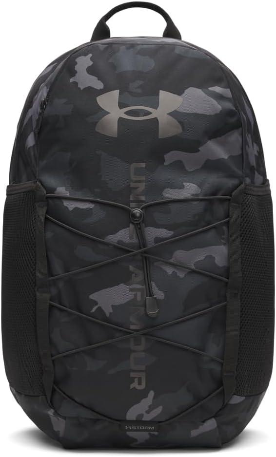 Under Armour Unisex Hustle Sport 6.0 Backpack, (002) Black/Metallic Black, One Size Fits Most