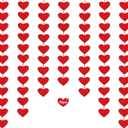 2 x 72 Felt Heart Garland, Pre-Strung Red Heart Decor for Valentines Day Decorations, Wedding, Anniversary, Birthday, Backdrop for Office, Classroom, Vaday Party Props
