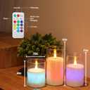 ACROSS Color Changing Flameless Candles With Remote Control, Battery Operated Candles LED Pillar Candle with Timer, 4'' 5'' 6'' candles set of 3 Pack For Wedding Centerpieces Holiday table Decorations