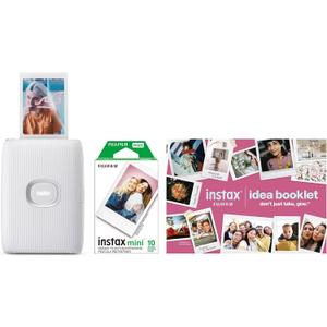 FUJIFILM Instax Mini Link 2 Smartphone Printer Bundle 2025 - Clay White