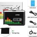 USB Cassette to MP3 Converter, Portable Walkman Cassette Audio Music Player Tape-to-MP3 Converter with Earphones, Volume Control, Auto Reverse, No PC Required