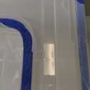 IRIS USA WeatherPro 60 Qt Storage Bins with Lids, 3 Pack, BPA-Free Plastic Gasket Box with Tight Latch and Seal, Stackable Nestable Tote Tub - Clear/Blue