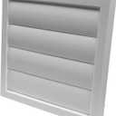 Vent Systems 6" Inch White Exhaust Vent Cover - Dryer Vent Hood - Louvered Dryer Duct Vent Cover - Vent Hood Cap - One-Directional Plastic Air Exhaust Grille - HVAC Louver Grill for Exterior Use