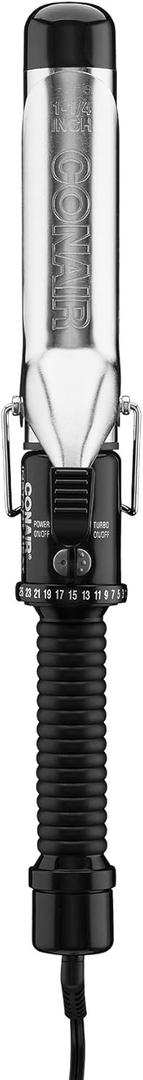 Conair Instant Heat 1 1/4-Inch Curling Iron, 1 inch Barrel Produces Loose Curls for Use on Medium and Long Hair (Black)
