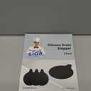 MR.SIGA Silicone Bathtub Stopper, Drain Stopper for Shower, Sink, 5.1" Diameter, Black, 3 Pack