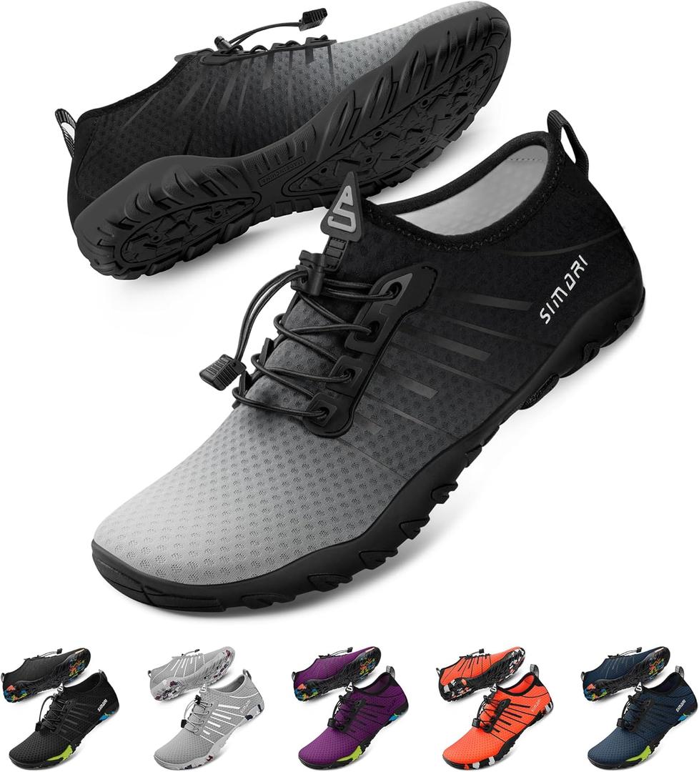 SIMARI Water Shoes for Women Men - Barefoot Quick-Dry Aqua Socks | Lightweight Swim Shoes for Surfing, Swimming, Beach Sports, Kayaking, Diving | Non-Slip Design  12 Women/11 Men