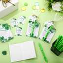 Fullhawl 50 Sets St Patricks Day Gifts for Coworkers Shamrock Ballpoint Pens with Irish Blessing Notebook Thank You Tags Irish Party Favors School Gifts for Staff Teacher Coworker