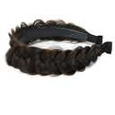 Wide Braided Headband Hoop Fashion Hair Accessories Elastic Non-slip Band for Women and Girl (Chocolate Brown)
