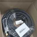 Guitrees Garden Hose 100FT x 3/4, Heavy Duty Rubber Hose, Water Hose with Five-Layered Braiding, Male Female Fittings, 1000PSI Burst, 300PSI Working (Black)