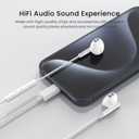 USB C Headphones for iPhone 17 16 15 Pro Max Plus iPad Pro USB C Earphones with Microphone Volume Control USB C Wired Earbuds USB Type C Earphone for Google Pixel 8 Samsung S25 S24 S23 S22 S21 S20 A55