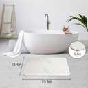 ZIKIBL Stone Bath Mat Diatomaceous Earth Shower Mat Super Absorbent Non-Slip Diatomite Stone Bath Mats for Bathroom Floor Quick-Drying Natural Easy to Clean24 * 16''