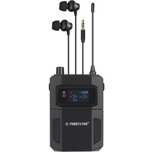 Phenyx Pro PTM-11/PTM-22 Mono Wireless in Ear Monitor System Bodypack Receiver, Performance with Adjustable Frequencies