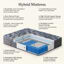 REALONE 12 Inch Queen Hybrid Mattress in a Box