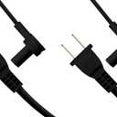 2-Pack - Long Power Cords Compatible with Sonos Era 100 and Era 300 Speakers (12-Foot, Black)