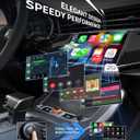 2026 Aimoon Mini Wireless CarPlay Adapter Upgrade Wired to Wireless for CarPlay & Android Auto Plug and Play Fast Auto-Reconnect Stable Control Zero Delay Car Play for iPhone iOS 10+ Android 11+
